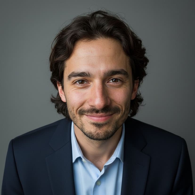 Professional freelancer headshot of a man in a blazer