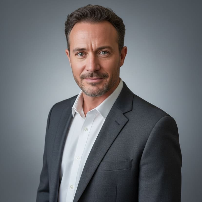 Professional chiropractor headshot of a man in a blazer