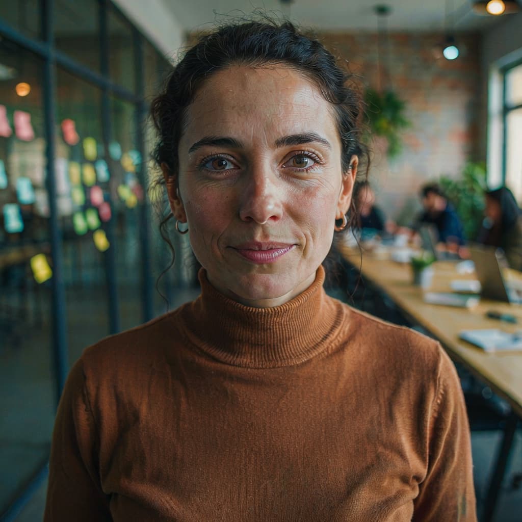 Casual photo of a woman before her consulting headshot