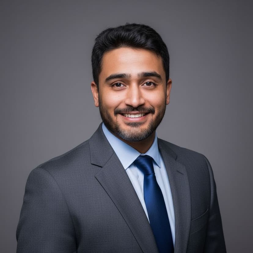 Professional dentist headshot of a man in a business suit