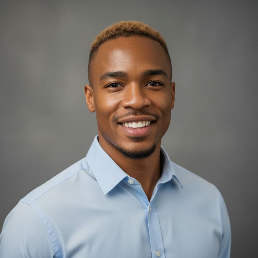 Professional physical therapist headshot of a man in a smart shirt