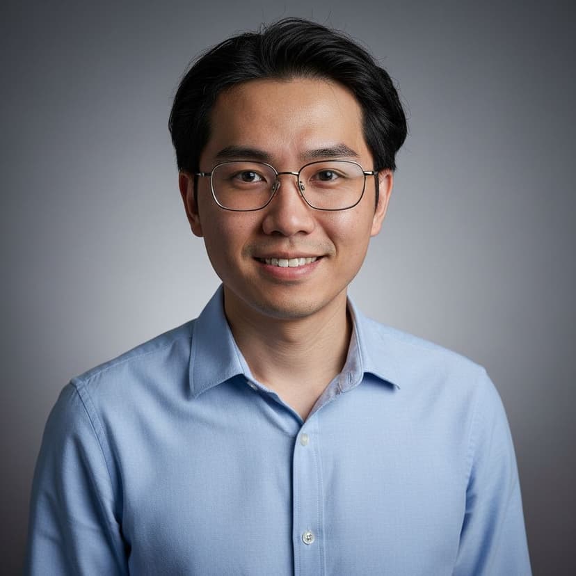 Professional software engineer headshot of a man in a casual shirt